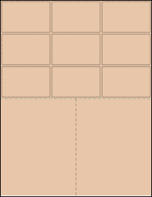 Sheet of 2.722" x 1.7206" Light Tan labels