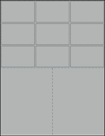 Sheet of 2.722" x 1.7206" True Gray labels