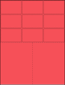 Sheet of 2.722" x 1.7206" True Red labels