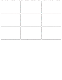 Sheet of 2.722" x 1.7206" Standard White Matte labels
