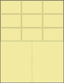 Sheet of 2.722" x 1.7206" Pastel Yellow labels