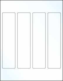 Sheet of 1.75" x 7.625" Clear Gloss Laser labels