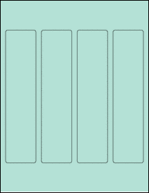 Sheet of 1.75" x 7.625" Pastel Green labels
