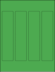 Sheet of 1.75" x 7.625" True Green labels