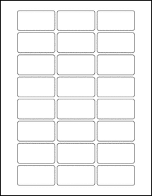 Sheet of 2.125" x 1.125"  labels