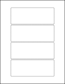 Sheet of 5.70866" x 2.16535"  labels