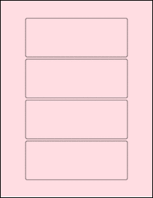 Sheet of 5.70866" x 2.16535" Pastel Pink labels