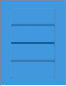 Sheet of 5.70866" x 2.16535" True Blue labels
