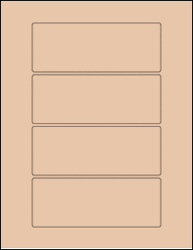 Sheet of 5.70866" x 2.16535" Light Tan labels