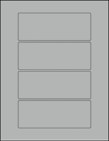 Sheet of 5.70866" x 2.16535" True Gray labels