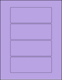 Sheet of 5.70866" x 2.16535" True Purple labels