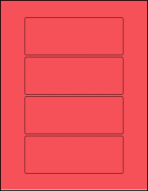 Sheet of 5.70866" x 2.16535" True Red labels