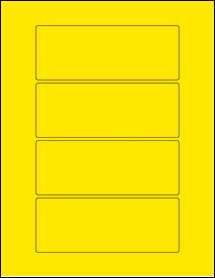 Sheet of 5.70866" x 2.16535" True Yellow labels