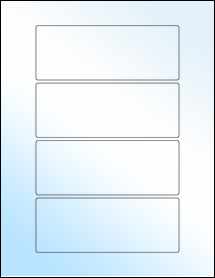 Sheet of 5.70866" x 2.16535" White Gloss Laser labels