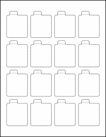 Sheet of 1.6875" x 2.125"  labels