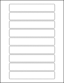 Sheet of 6.1" x 1"  labels