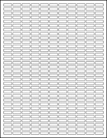 Sheet of 0.656" x 0.203"  labels
