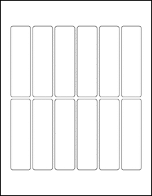 Sheet of 1.125" x 4"  labels
