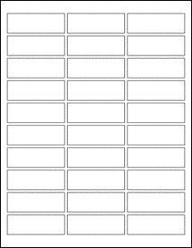 Sheet of 2.56" x 0.875"  labels