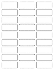 2.5" x 1" Blank Label Template - OL2198