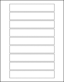 Sheet of 6" x 1"  labels