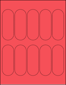 Sheet of 1.5" x 4" True Red labels