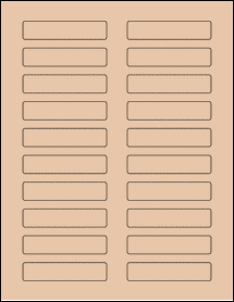 Sheet of 3.071" x 0.669" Light Tan labels