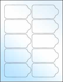 Sheet of 3.6182" x 1.8485" White Gloss Laser labels