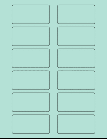 Sheet of 3" x 1.5" Pastel Green labels