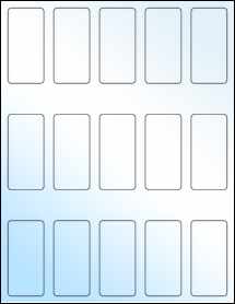 Sheet of 1.3125" x 2.75" White Gloss Inkjet labels