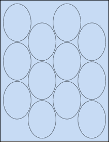 Sheet of 2.1851" x 2.9425" Pastel Blue labels