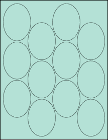 Sheet of 2.1851" x 2.9425" Pastel Green labels