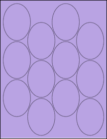 Sheet of 2.1851" x 2.9425" True Purple labels