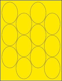 Sheet of 2.1851" x 2.9425" True Yellow labels