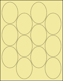 Sheet of 2.1851" x 2.9425" Pastel Yellow labels