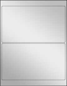 Sheet of 8.125" x 4.7" Silver Foil Laser labels