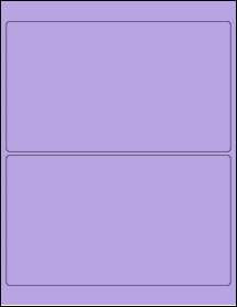 Sheet of 8.125" x 4.7" True Purple labels