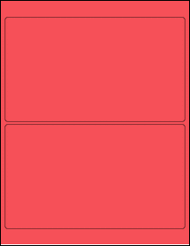 Sheet of 8.125" x 4.7" True Red labels