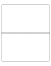 Sheet of 8.125" x 4.7" Removable White Matte labels