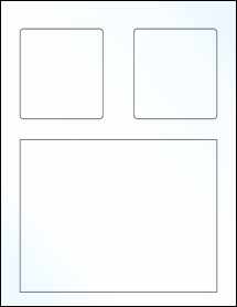 Sheet of 7.125" x 5.5" Clear Gloss Inkjet labels