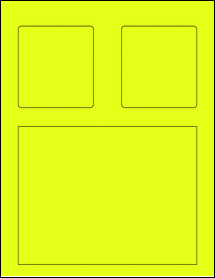 Sheet of 7.125" x 5.5" Fluorescent Yellow labels