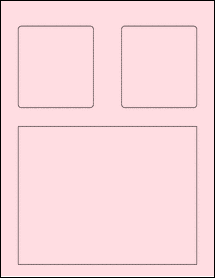 Sheet of 7.125" x 5.5" Pastel Pink labels