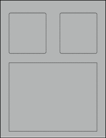 Sheet of 7.125" x 5.5" True Gray labels