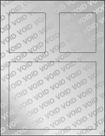 Sheet of 7.125" x 5.5" Void Silver Polyester labels