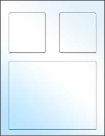 Sheet of 7.125" x 5.5" White Gloss Inkjet labels