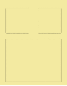 Sheet of 7.125" x 5.5" Pastel Yellow labels