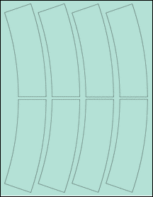 Sheet of 2.34" x 5.23" Pastel Green labels