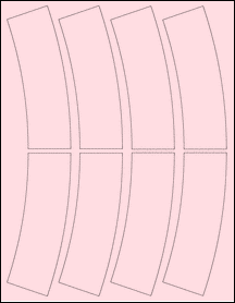 Sheet of 2.34" x 5.23" Pastel Pink labels