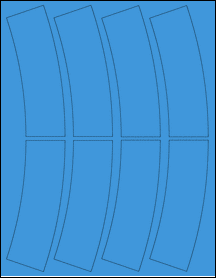 Sheet of 2.34" x 5.23" True Blue labels