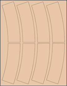 Sheet of 2.34" x 5.23" Light Tan labels